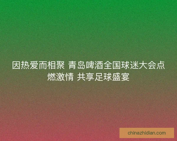 因热爱而相聚 青岛啤酒全国球迷大会点燃激情 共享足球盛宴
